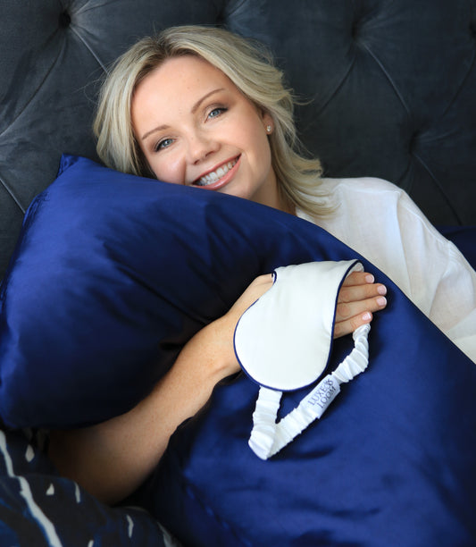 Silk Pillow Case and Sleep Mask Set